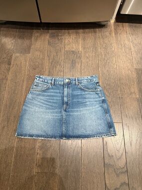 Zara Light Blue Denim Mini Skirt